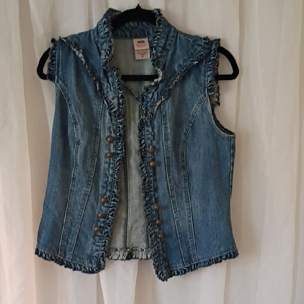 Faded Glory Blue Denim Vest